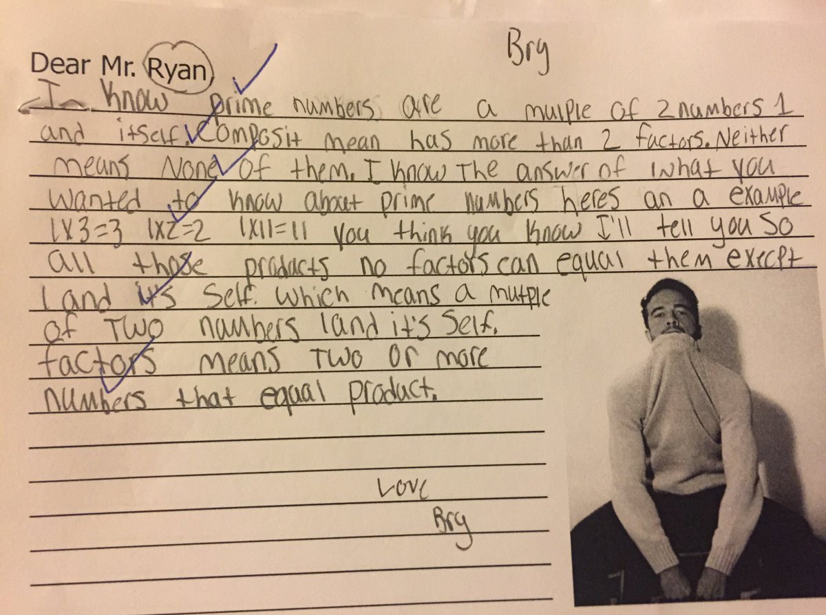 MrsStefanik's tweet image. Hey Mr @RyanCarnes1 #primenumbers #mathwriting