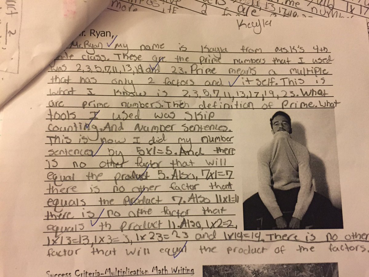 MrsStefanik's tweet image. Thanks for helping us learn about Prime Numbers Mr @RyanCarnes1 #primenumbers #mathwriting