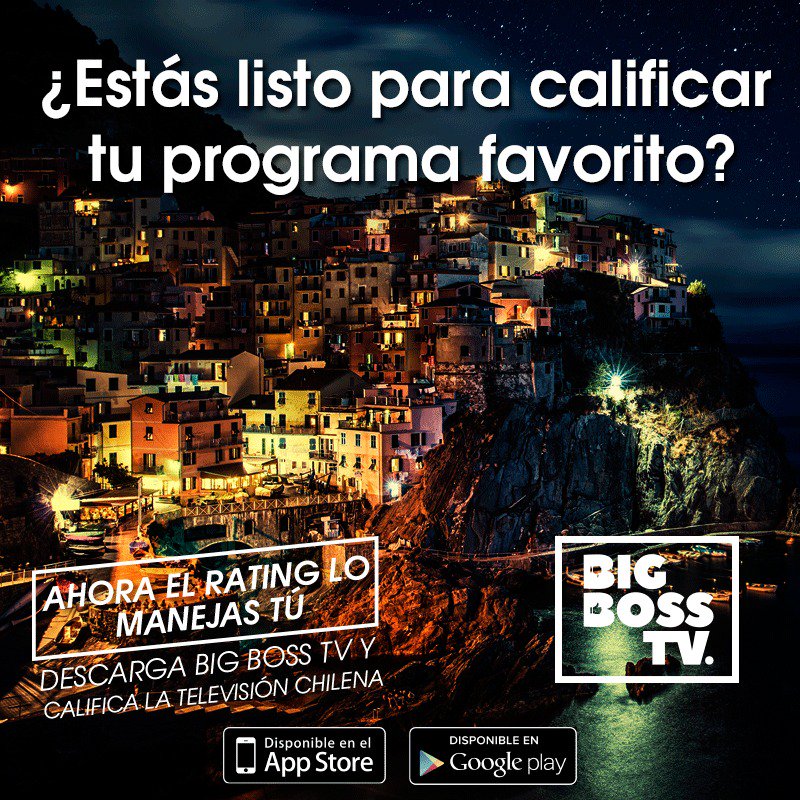 ¿Estás listo para calificar tu programa favorito?

iOS: appsto.re/cl/fSoFcb.i
Android: goo.gl/ydYF4G