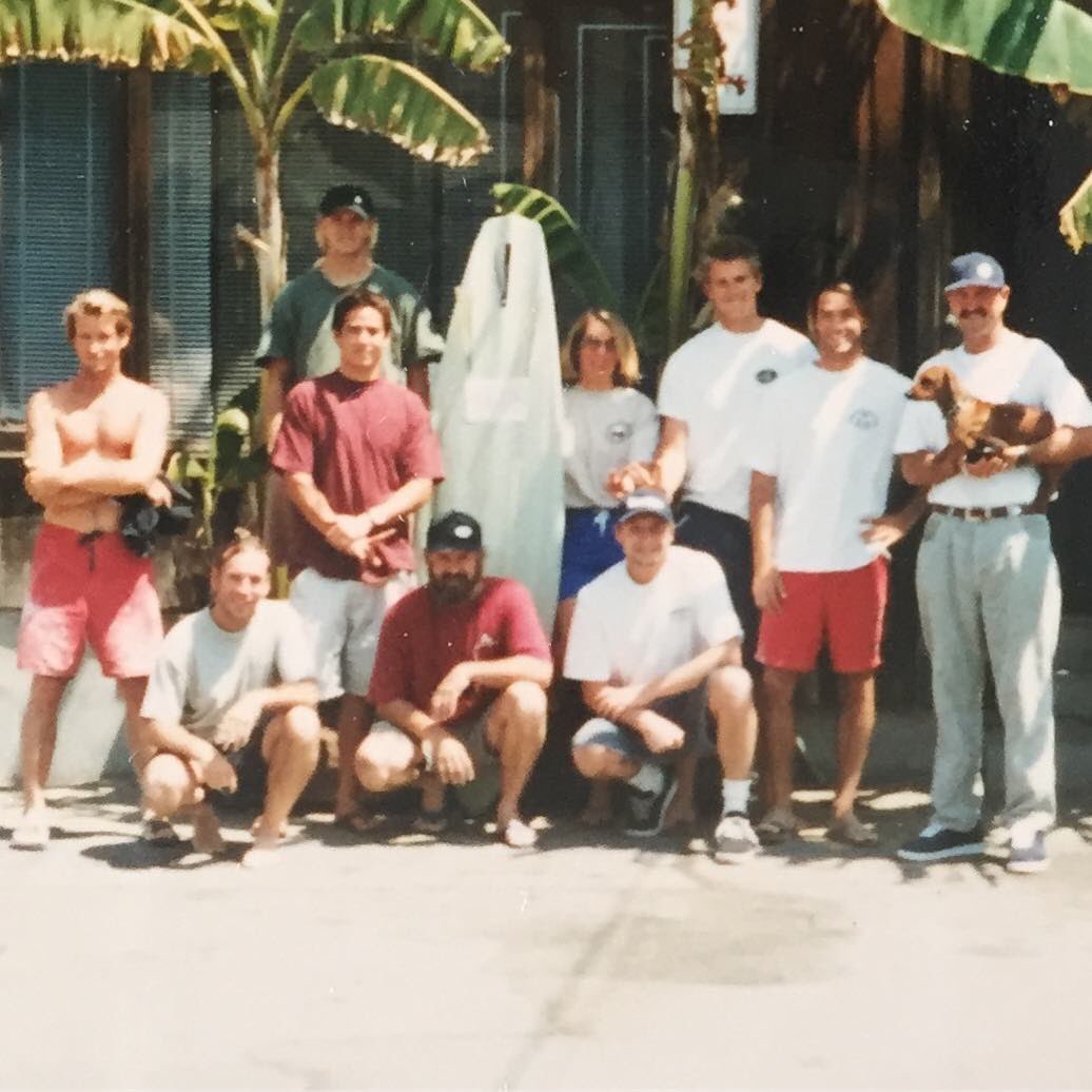 cisurfboards's tweet image. Staff photo from the mid 90s at the Helena factory. Note the absence of Malcolm Campbell and his #bonzer stand-in. 20 years in the making!!!
