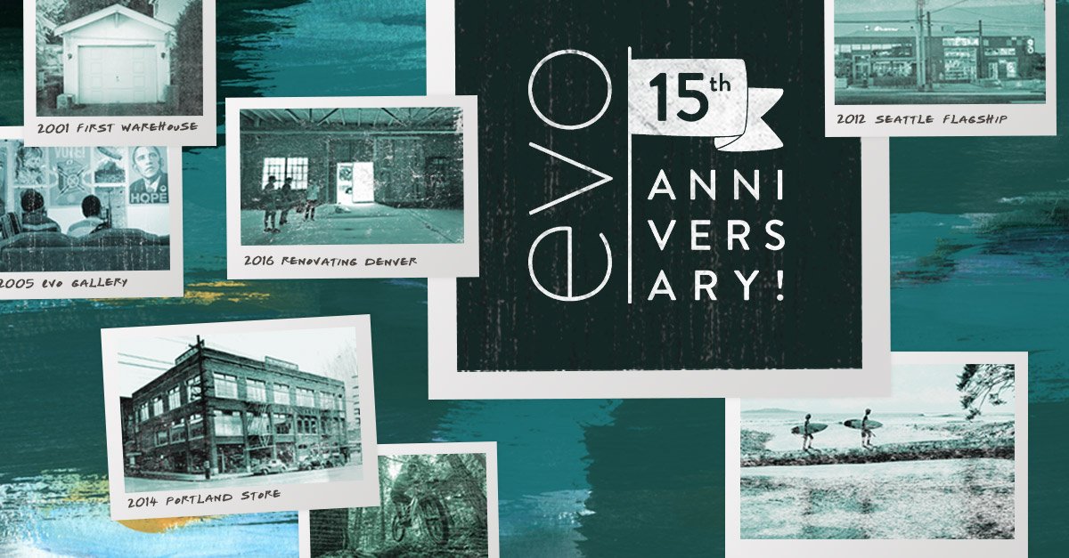 evoPortland's tweet photo. Celebrate our 15th anniversary with great deals throughout our stores through November 6! https://t.co/pwvXHXo40H https://t.co/7LVXeTkJpK