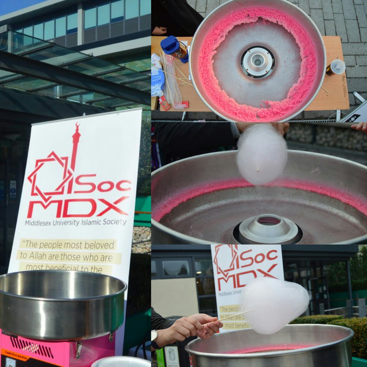 mdxisoc's tweet photo. We would like to thank @maacharityuk for their #candyfloss Machine for our #charityweek2016 a huge success!🚀🌚
#goingfurthertogether #cw2016 https://t.co/ioGTwCUgoq