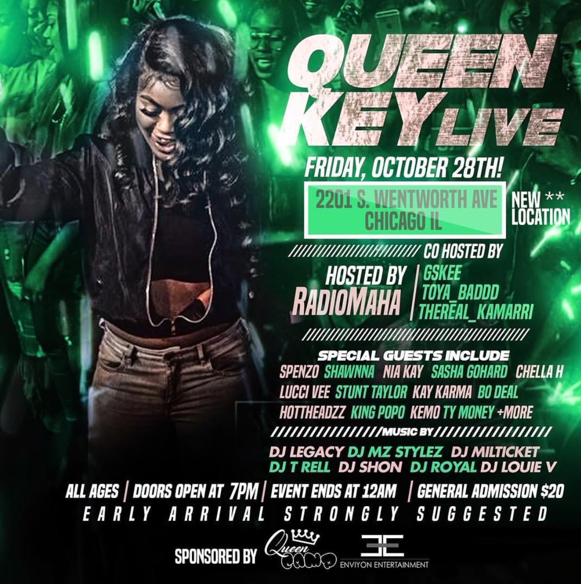 WhatsTheWordTV's tweet photo. Tonight #Chicago pull up to the home girl #QueenKey Joint it's going down for #QueenKeyLive !!!!! @KeyisQueen βΌοΈ https://t.co/KNKoVYDohe