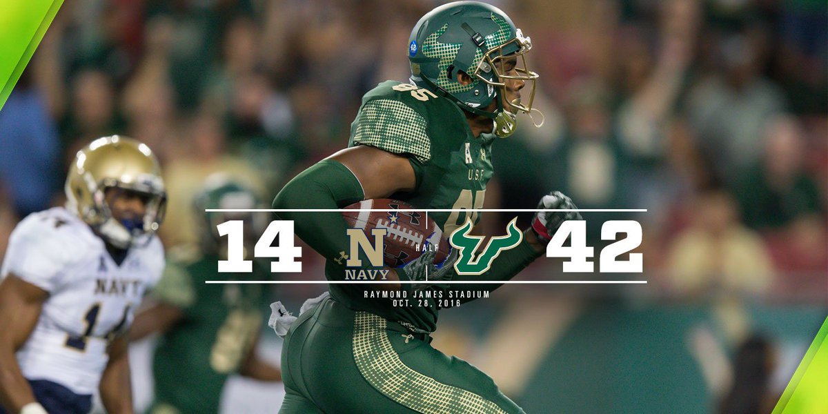 USFFootball's tweet image. What a half!

42 points are second most in a half in school history and the 464 yards is fourth most in a half in school history! 💪