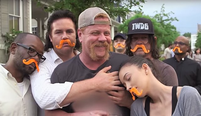 .<a href="/Cudlitz/">Michael Cudlitz</a> got a hilarious and  bittersweet send-off from #TheWalkingDead in this emotional video. WATCH: bit.ly/CudlitzOut
