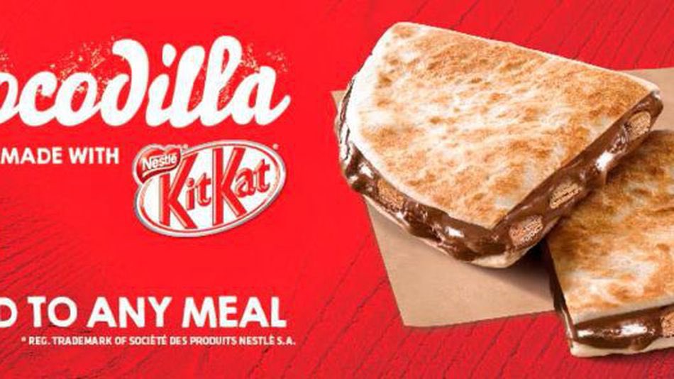 Congrats to the U.K.: Y'all can now order a Kit-Kat-stuffed quesadilla at Taco Bell trib.al/sP4qu2h