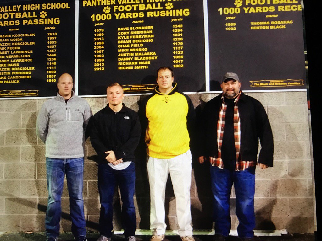 Banner dedication of 1,000 yards rushing at Panther Valley