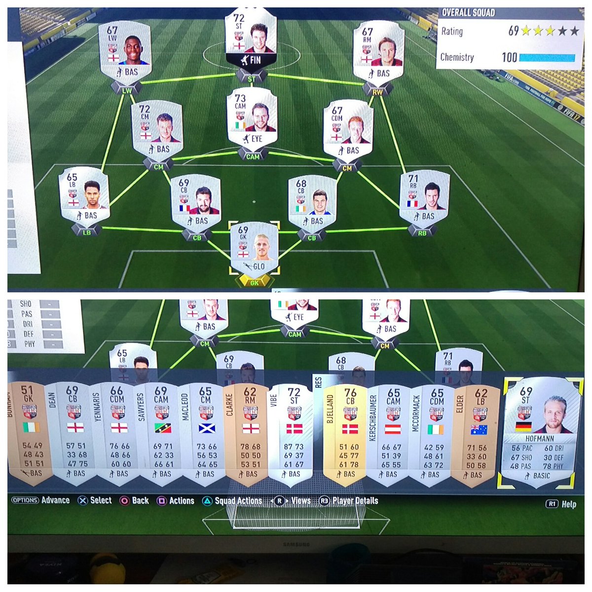 RashBFC84's tweet photo. @EASPORTSFIFA completed my Brentford Squad, hopefully more of them will include on TOTW #FUT17 #brentfordfc https://t.co/7XlWQbTeM1