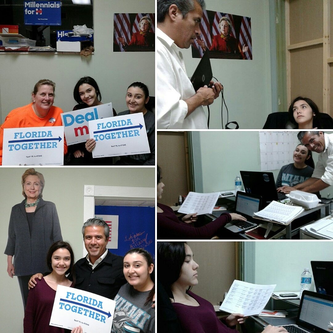 WestDadeHillary's tweet photo. Successfull #Phonebank day! Great way to kick off our #WeekendofAction!  #WeLoveourVolunteers! #HillaryforPresident! 🇺🇸 https://t.co/aT8bPbbfej