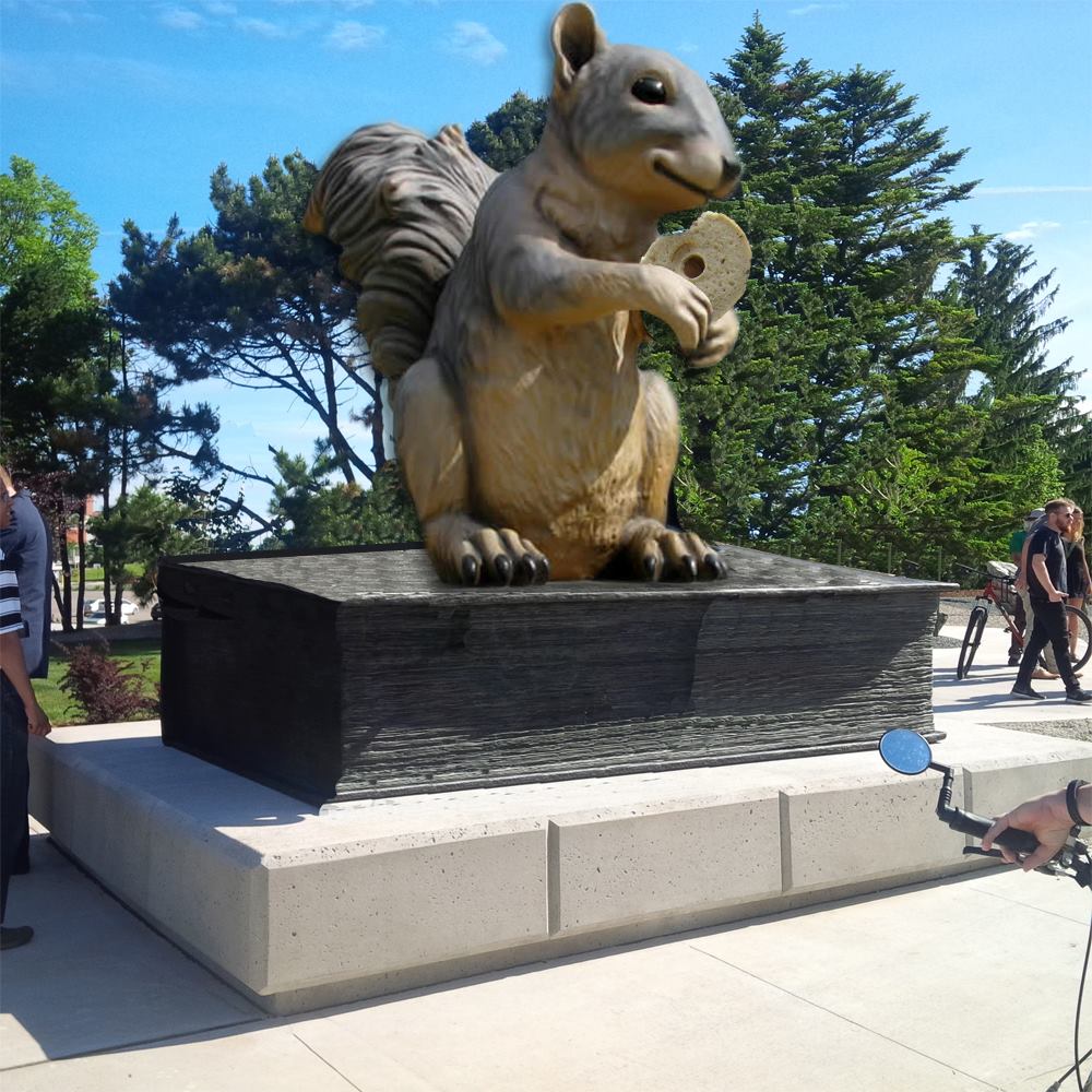 GryphonStatue's tweet photo. The lifespan of a squirrel is about nine years. #FunFactFriday https://t.co/sGqtp4db0A