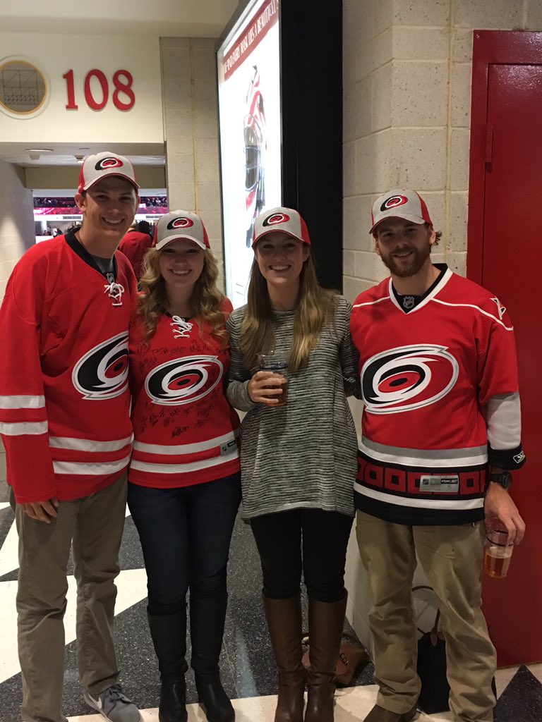 Hockey fans make the best friends. #Redvolution #NYRvsCAR <a href="/NHLCanes/">Carolina Hurricanes</a>