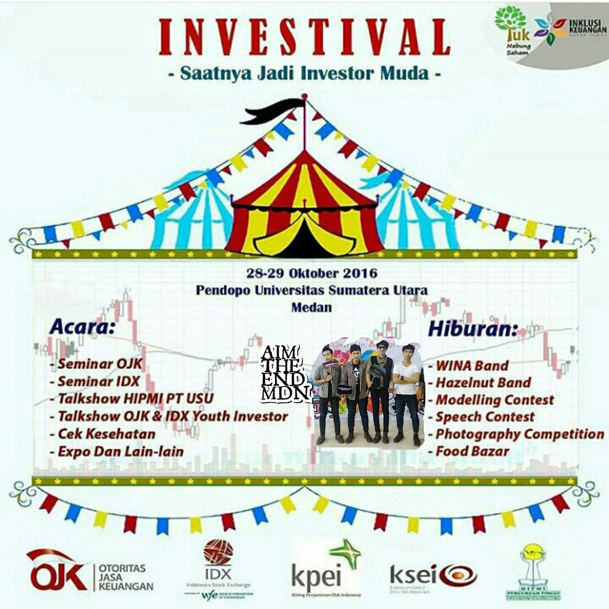 SABTU ke pendopo yuk, siap maghrib @aimtheendmdn perform di event INFESTIVAL dari HIPMI PT USU. YUK RAMEIN!!