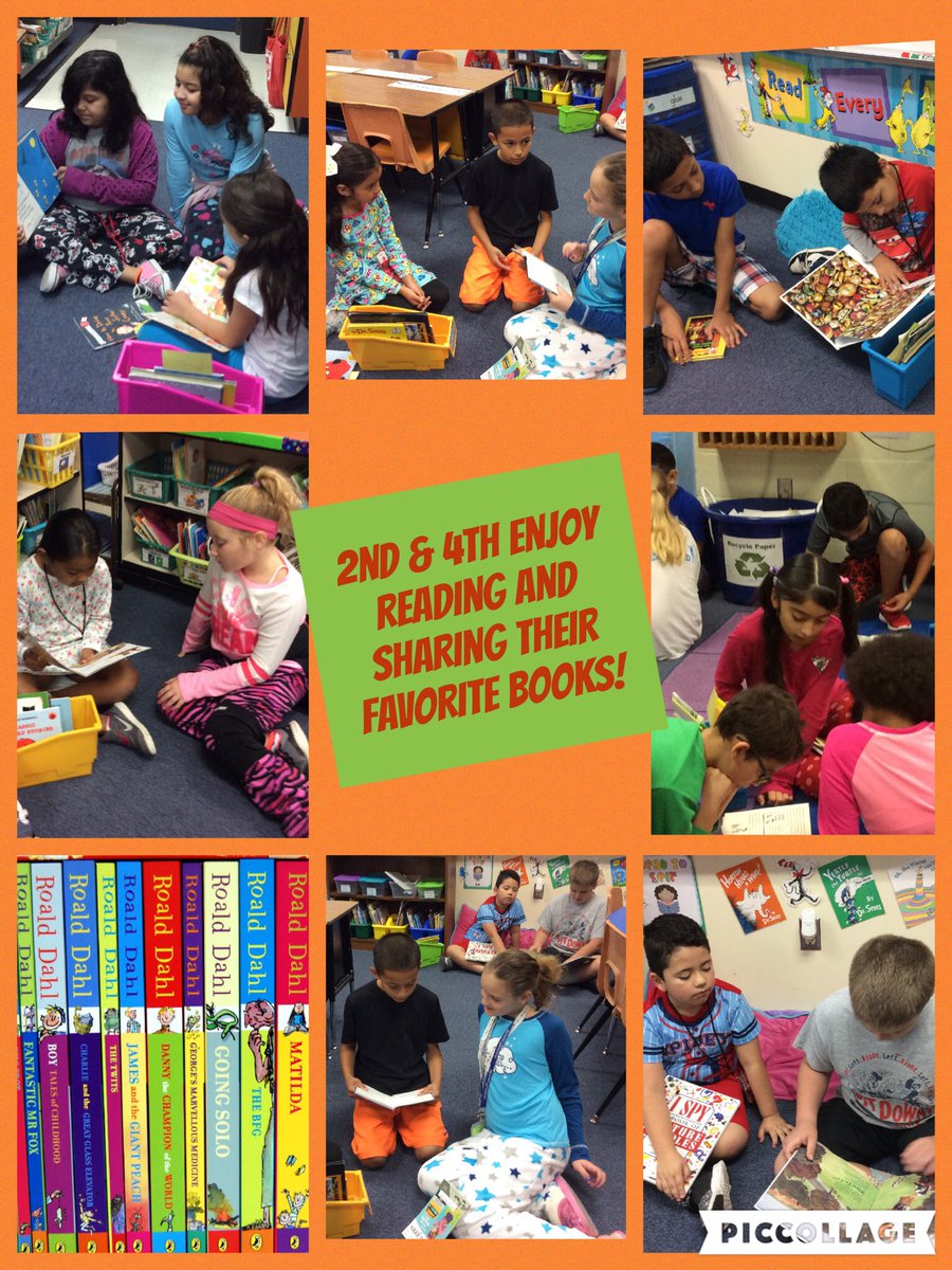 Martinez_2nd's tweet photo. 2nd &amp; 4th graders enjoy reading &amp; sharing their favorite books! #TeamHewitt2016 #HewittElem https://t.co/7Spz4EH0Je