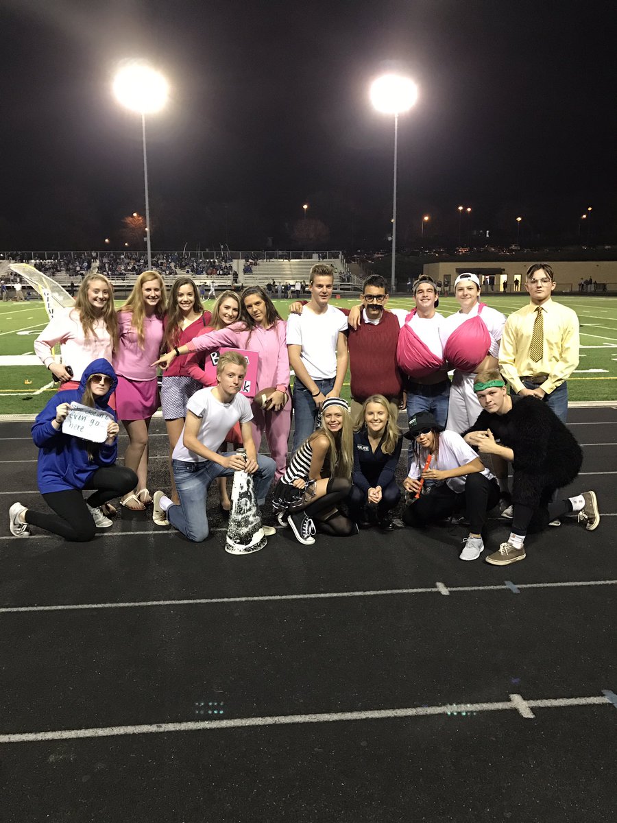 MWHSWildcats's tweet photo. Costume contest came down to Dwight, Mean Girls and Ken Bone as finalists at the playoff game. And the winner is (next tweet) https://t.co/BdVtpLKes3