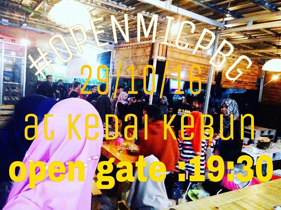 Jangan lupa malam in ada #openmicpbg di kedai Kebun
•gratis | makan minum bayar sendiri 
•coba openmic boleh banget