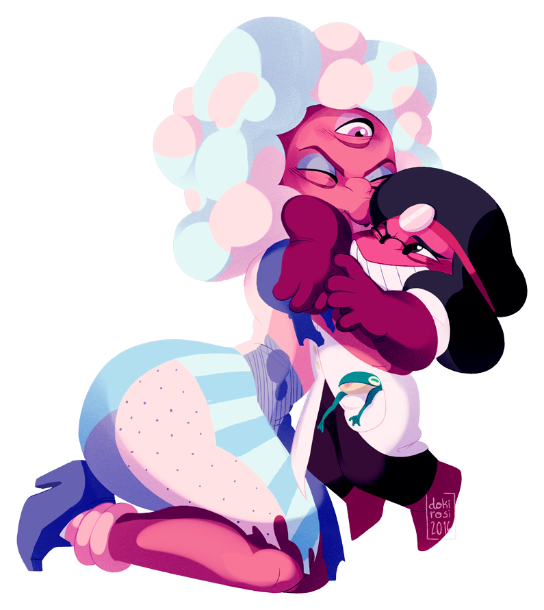 dokirosi's tweet image. still not over that nightmare before christmas crossover #garnet #ruby #sapphire #stevenuniverse #sufanart
