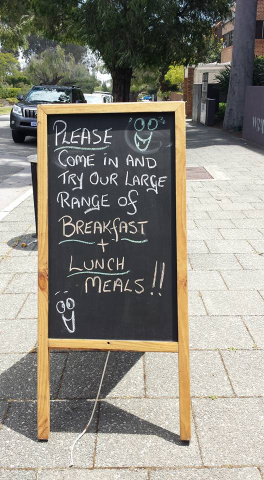 leftbrainworks's tweet image. Found this in Ord Street, Subiaco yesterday..should it really be LARGE RANGE or is it WIDE RANGE? #grammarQ #perthwa