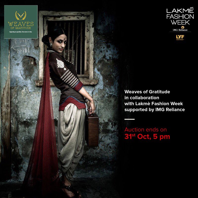 Show us your love &amp; support by bidding on the sustainable garments put together by the esteemed designers of India: bit.ly/2dBJBBn