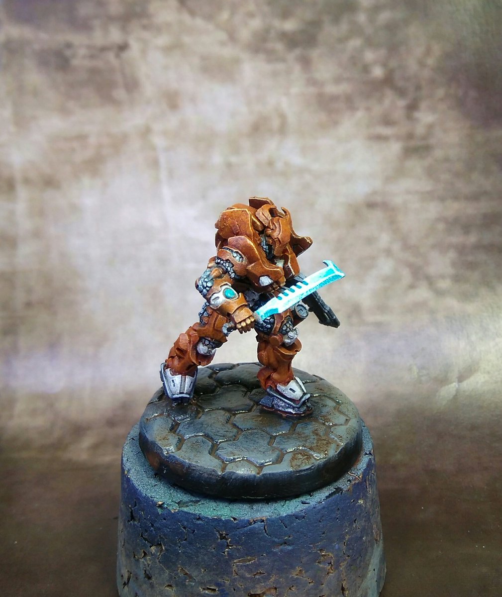 _silvao_'s tweet image. WIP #taskmasters y pruebas de color en la peana #infinity #InfinityTheGame #corvusbelly #nomad #warmongers