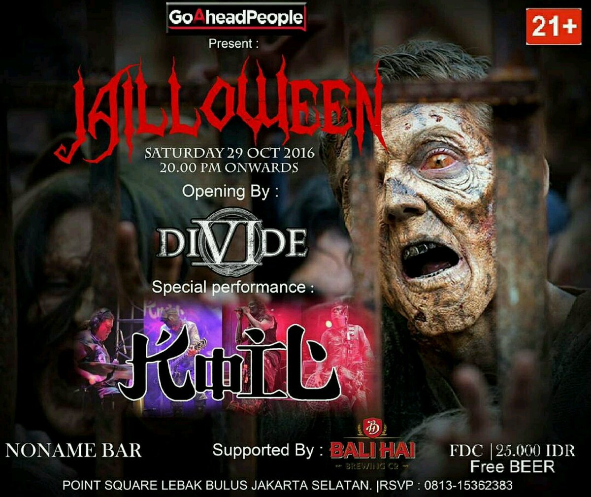 Jangan lupa ntar malem nonton KOiL di Nonamebar di Poins Square Lebak Bulus. Tiket 25 rb udah dapet minuman