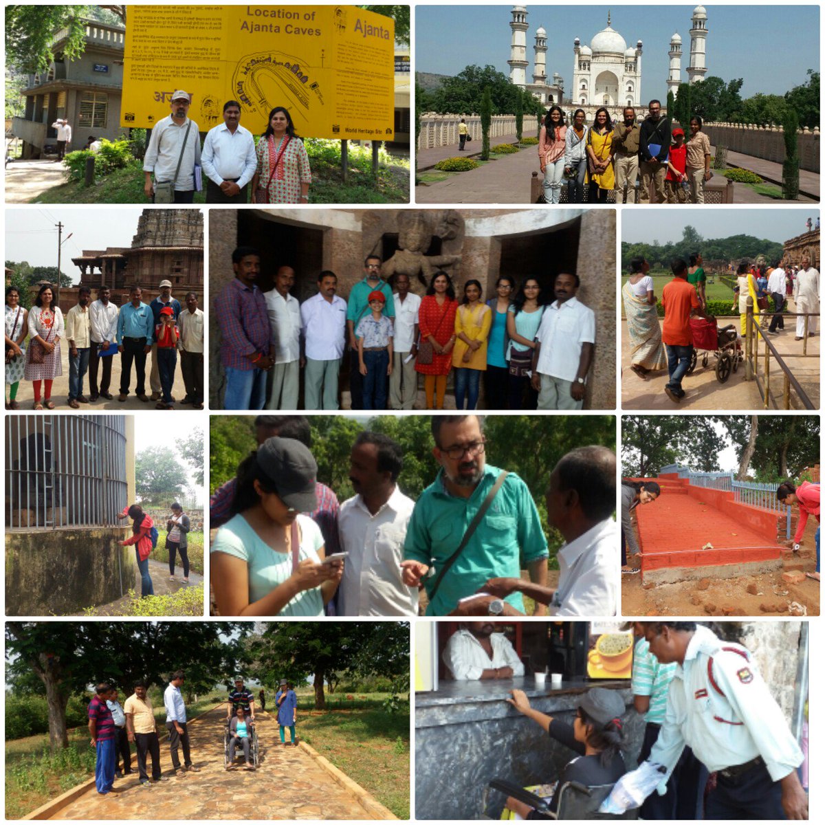 Architect Kavita Murugkar, Abhijit Murugkar and a team of access auditors start the access audits of heritage monuments protected by ASI