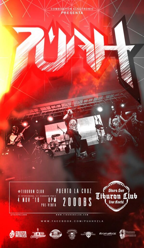 Se viene la fuerza de <a href="/PuahVzla/">PÚAH</a>! Viernes 4 de NOVIEMBRE junto a la banda Imitheos! #MetalEnTCBB!!!