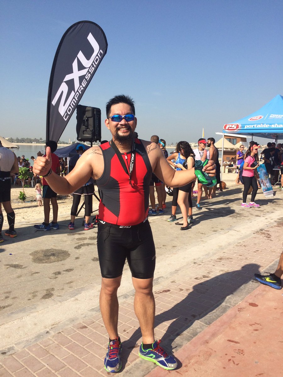 SC_Stardust's tweet photo. Another super @2XU_UAE Triathlon event &amp; another champion... Our very own Jeff. Nice one buddy! @SILDubai @GOSportME #trilife #newtonrunning https://t.co/oZyI67ocKA