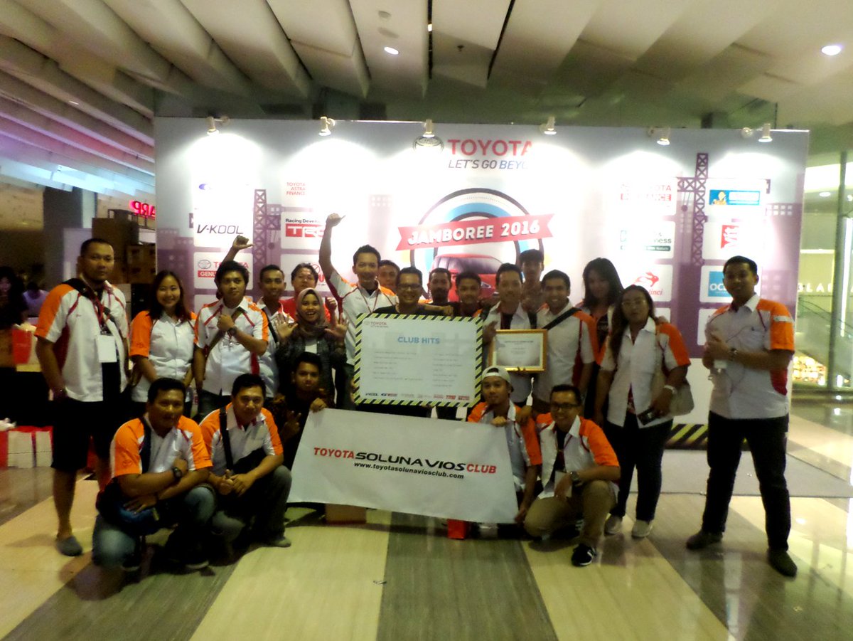 Terima kasih <a href="/ToyotaID/">Toyota Indonesia</a> Toyota Soluna Vios Club (TSVC) terpilih sebagai Klub ter-HITS di Jambore TOC #TOC_JAMBOREE2016