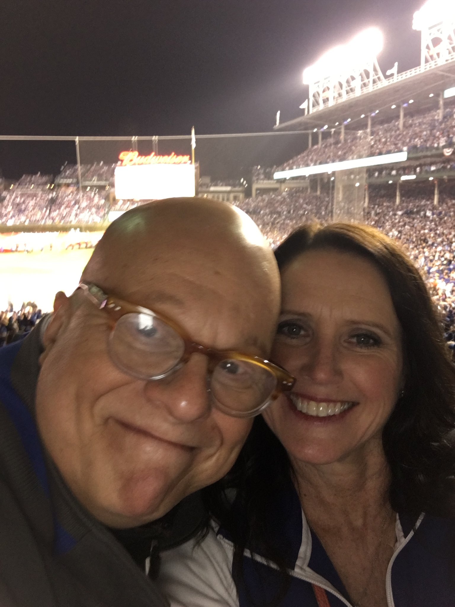 Dan Barreiro on Twitter: "Me and @PaulaCoomer (Mrs. Coom Dog) on a historic  night at Wrigley. https://t.co/i1RvJ8oMen" / Twitter