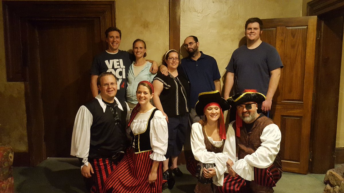 VelocityWebwork's tweet image. Fun evening with some of the Velocity team and friends at the Mystery Escape Room. Challenging but fun!