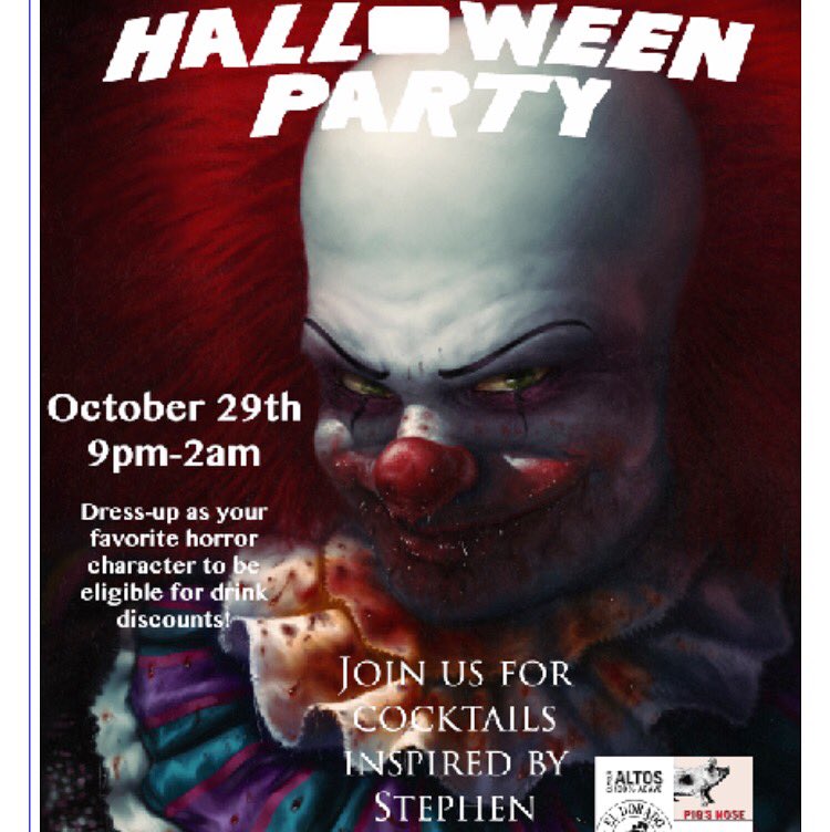 🎃👻 be sure to swing by tomorrow from 9pm-2am for our Halloween horror night!! Costumes encouraged!!