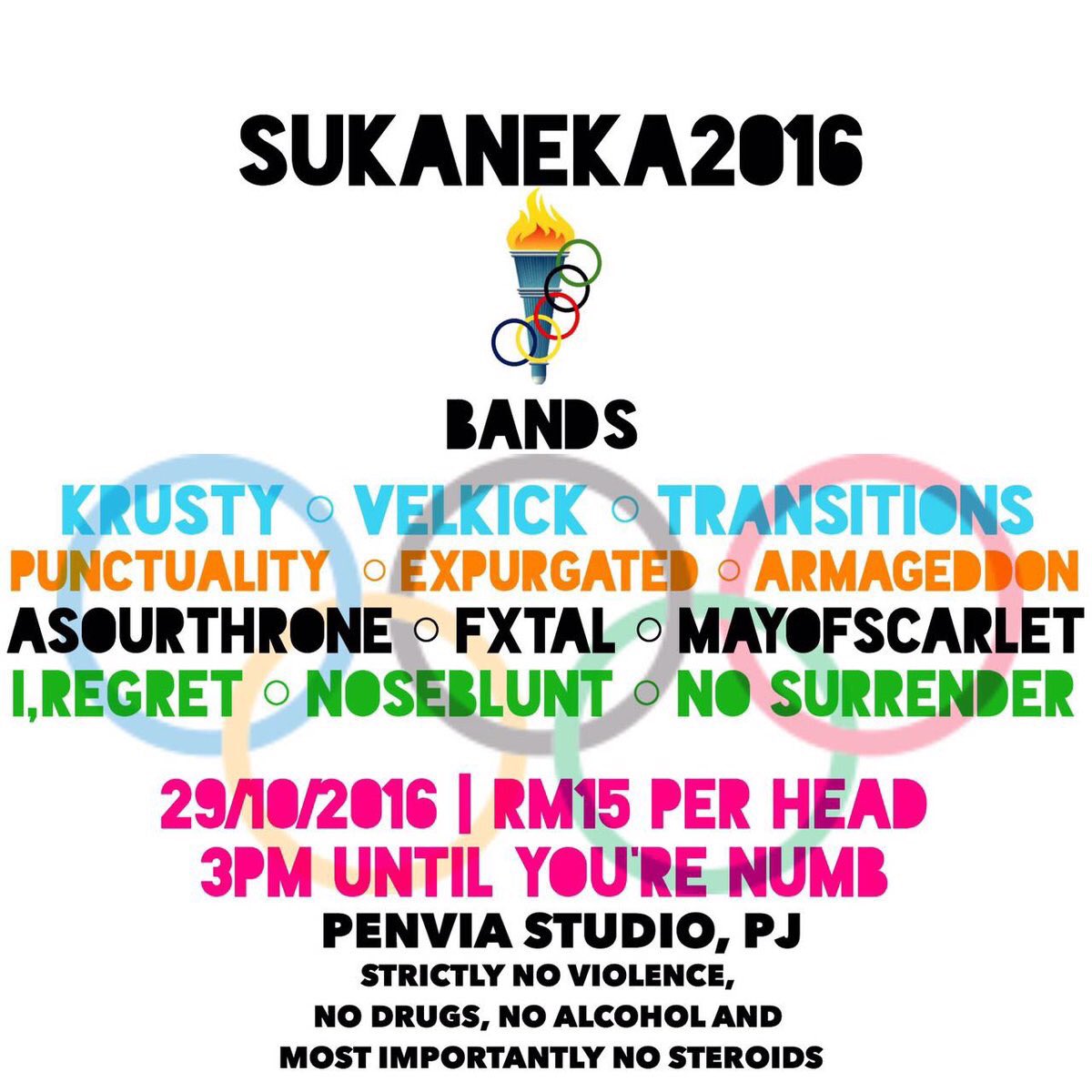 Its happening today in few more hours. Do support all the bands woot! ⚽️🏀🏈⚾️🎾🏐🏉🎱