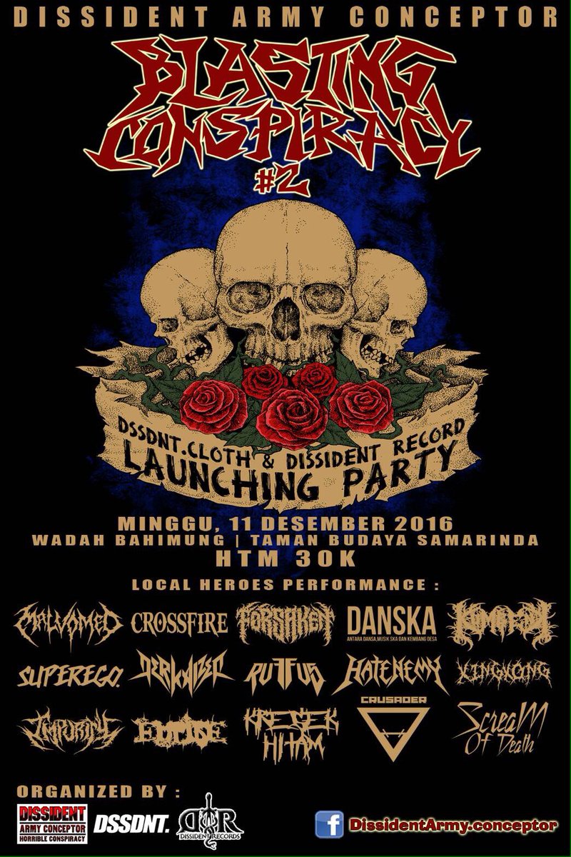 FORSAKEN <a href="/forsakenmetal/">Forsaken</a>  confirmed Blasting Conspiracy #2 Minggu 11 Desember 2016 Taman Budaya Samarinda
