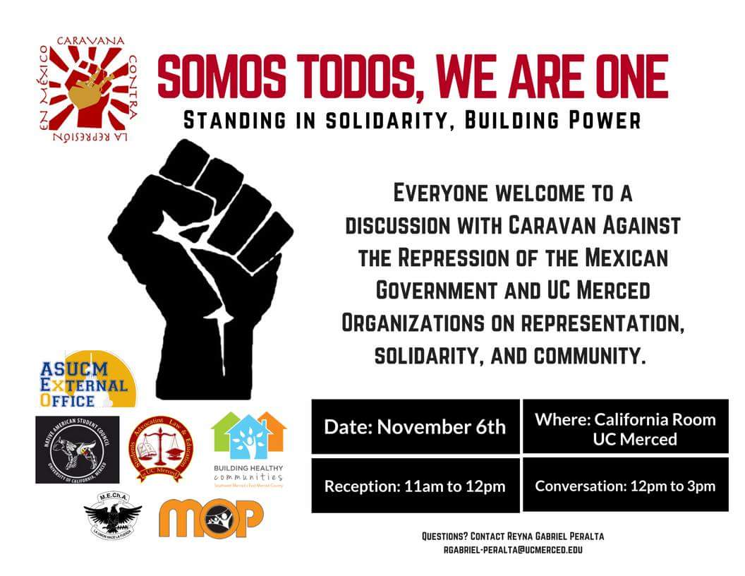 Yosoy132Chitown's tweet image. #StopplanMerida a una sola voz @cntrarepresnmex 
UC Merced CA 6Nov #CaravanavsRepresion