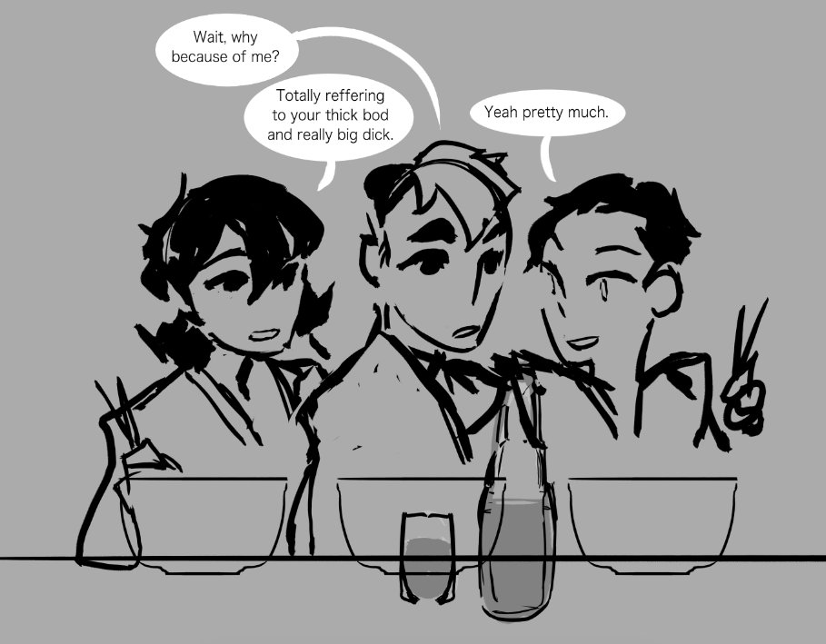 lohkay's tweet photo. I'm Lance in this set. Ooo noodles~ #shklance #ot3 #polydins https://t.co/VVO2uueNVO