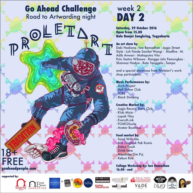 jalanbhakti's tweet photo. Starless, Pemboeroe Tjinta, Rebel Bandits, Red dot | 29 Okt | Bale banjar Sangkring,YK. | @allyoucanart #proletart https://t.co/tkKXklF03t