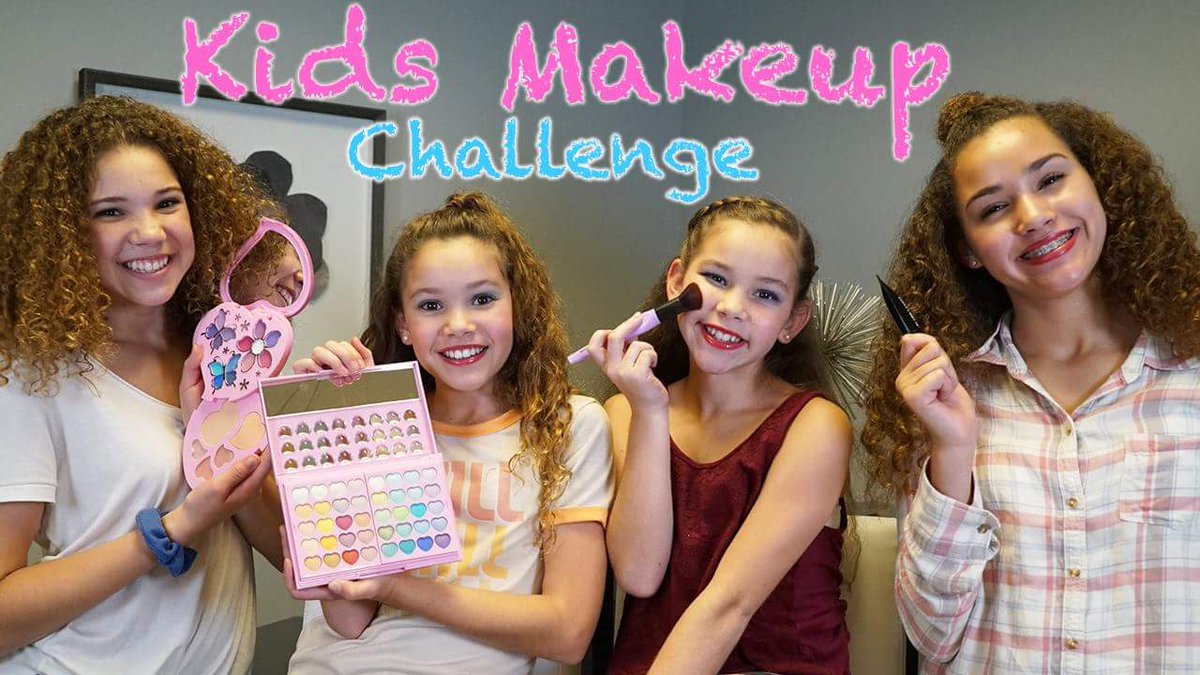 graciehaschak20's tweet photo. Hey guys ! This week, Madison & Gracie tried the #KidsmakeupChallenge on oliva & Sierra ! Who do YOU think turned out better ! Watch HERE : https://t.co/B5DbGCp3Co