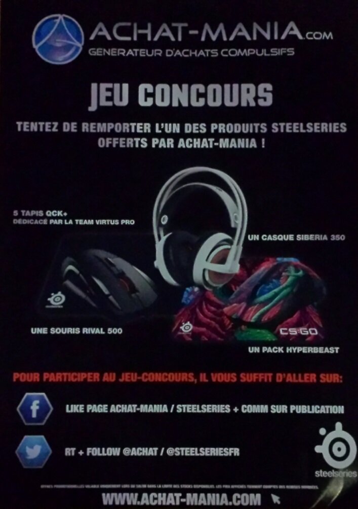 SteelSeriesFR's tweet image. A gagner : 1 pack #HyperBeast, 1 casque Siberia 350 et 5 tapis souris #SteelSeries avec @ACHATMANIA à la #PGW RT + Follow #Concours