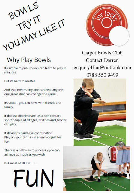 Try Bowls, Rugby Thornfield IBC offer free trial sessions, last Sunday of every month or coaching every week. All equipment provided.