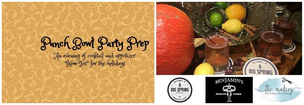 Sign up Today - Spaces are filling fast!  Food and Spirits for the Holidays...