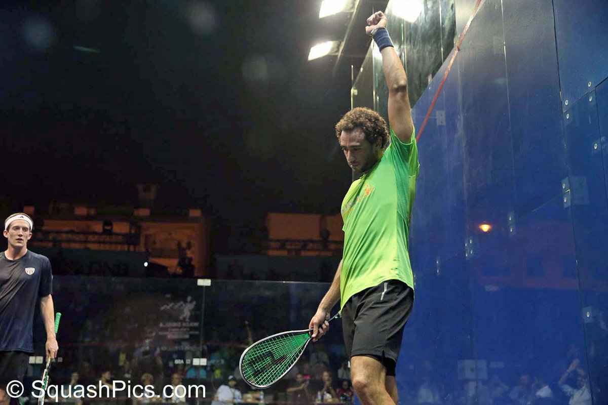 squashpics's tweet photo. Great to have Ramy back....can he do it again tonight? @wcsquash https://t.co/PGlIfuwI5k