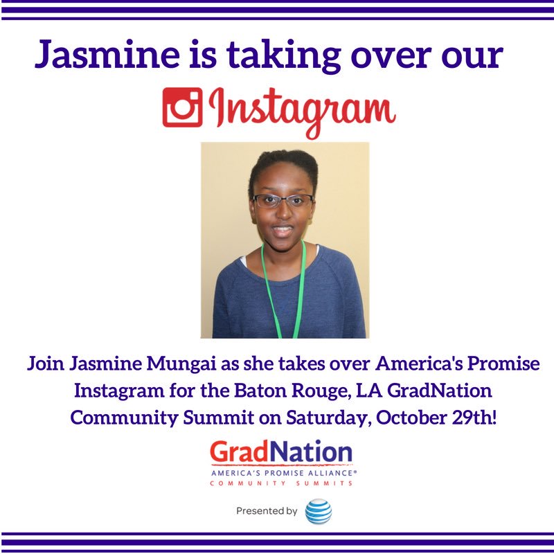 AmericasPromise's tweet photo. Be sure to follow @AmericasPromise on Instagram & Snapchat. We have #youth leaders Nyah & Jasmine taking over today. #GradNation #GTP2016 https://t.co/CzWUvjCv0x
