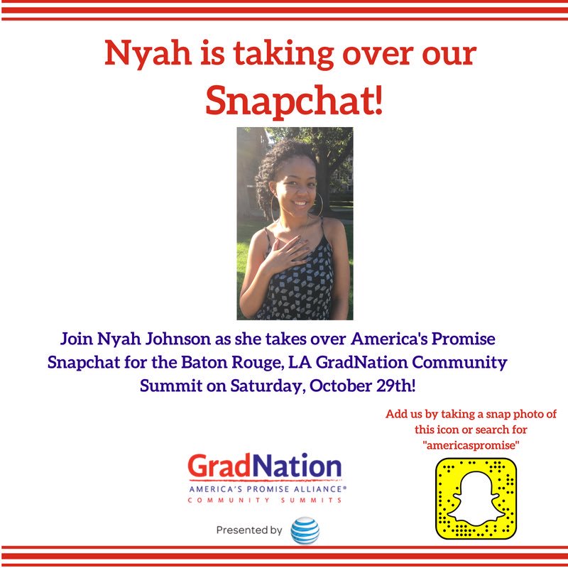 AmericasPromise's tweet photo. Be sure to follow @AmericasPromise on Instagram & Snapchat. We have #youth leaders Nyah & Jasmine taking over today. #GradNation #GTP2016 https://t.co/CzWUvjCv0x