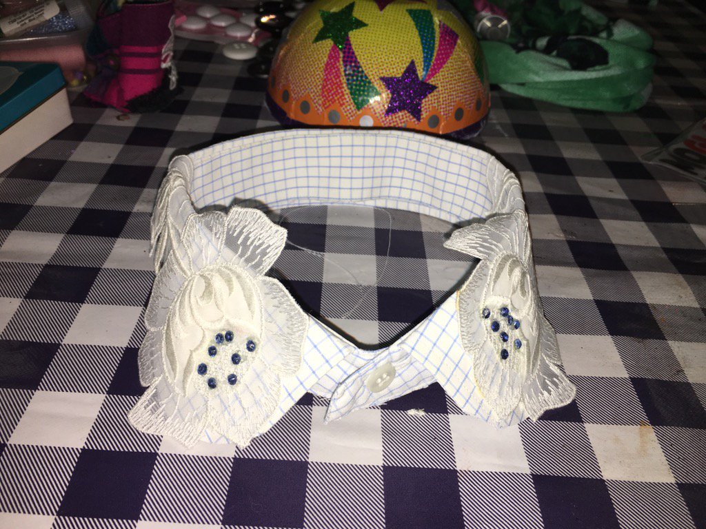 Made a fab collar! With Sarah From The Sustainable Studio 😊 <a href="/loveyourclothes/">Love Your Clothes</a>