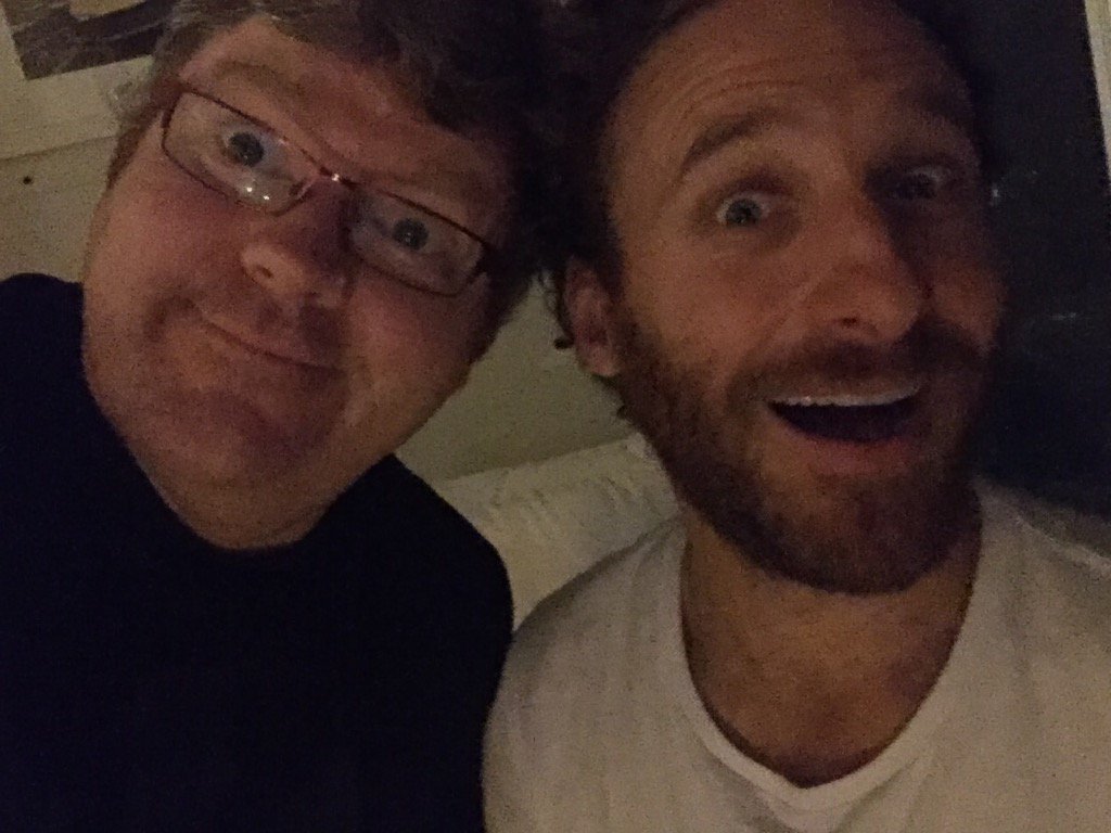 StephenJHunter1's tweet photo. Surprise birthday present!!! @Deanogormano #friends #TheHobbit #mates https://t.co/05Pn7Odwe7