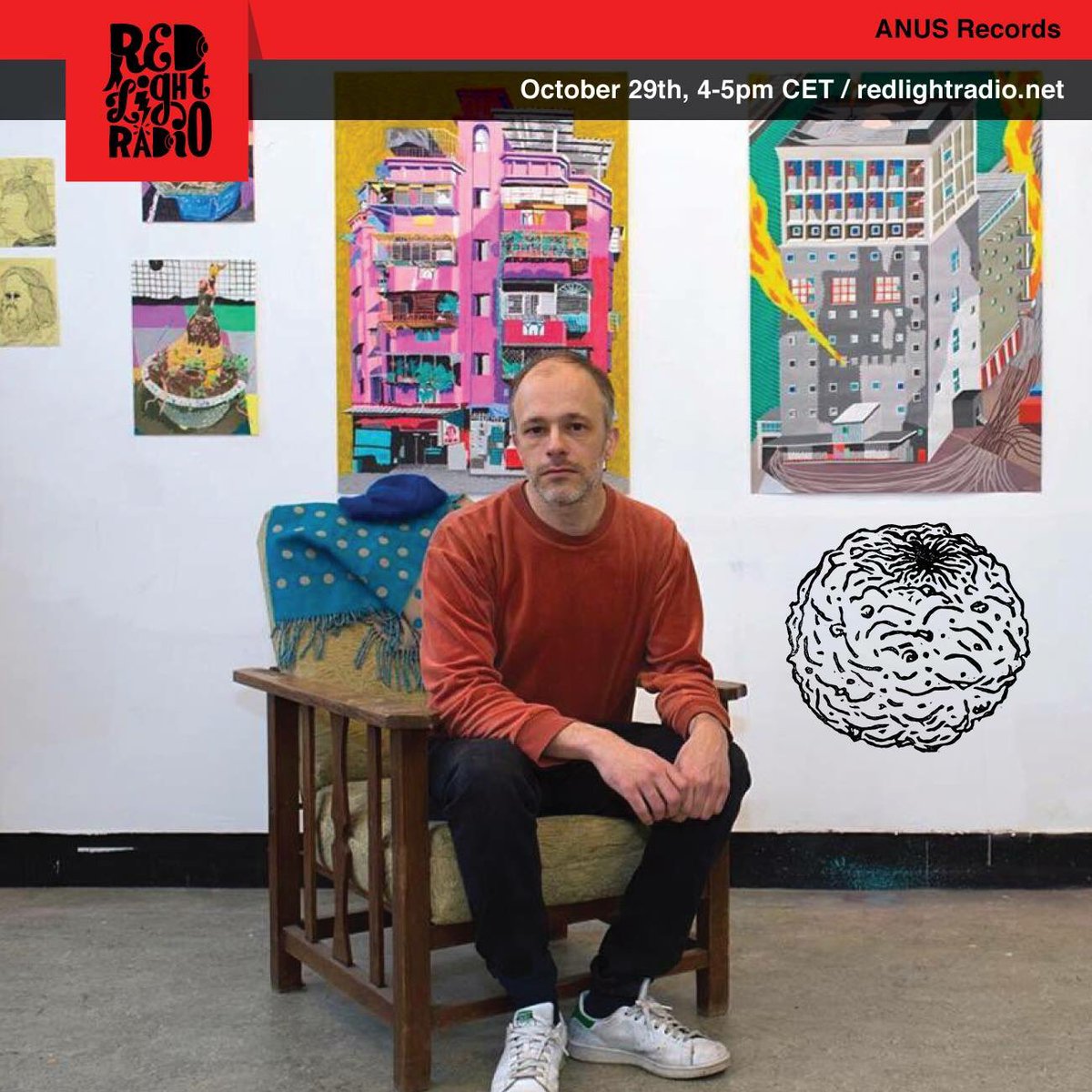 ANUS Records Radio w/ Boonie. Tune in from 4-5p.m. CET @Red_Light_Radio
