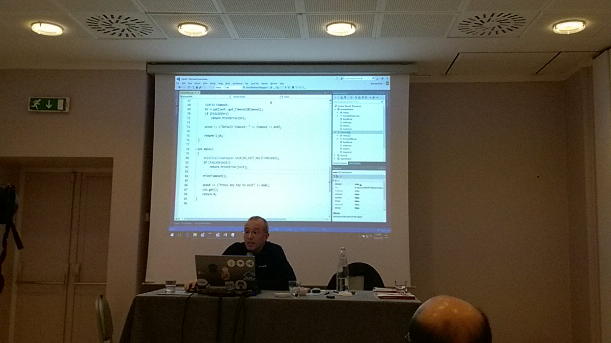 italiancpp's tweet image. Modern C++ live demo with @raffaeler at #cppDay16 #cppwinrt
