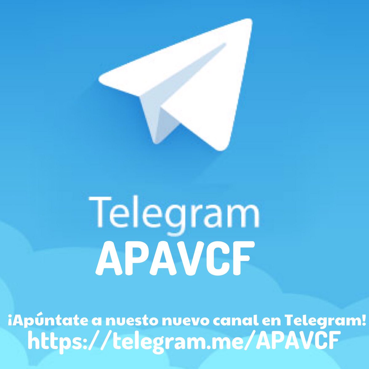 apavcf's tweet photo. #telegramAPAVCF | Desde ya podéis apuntaros a nuestro nuevo canal de Telegram
https://t.co/NEQhuFbSeL https://t.co/5NDX7iG1nu