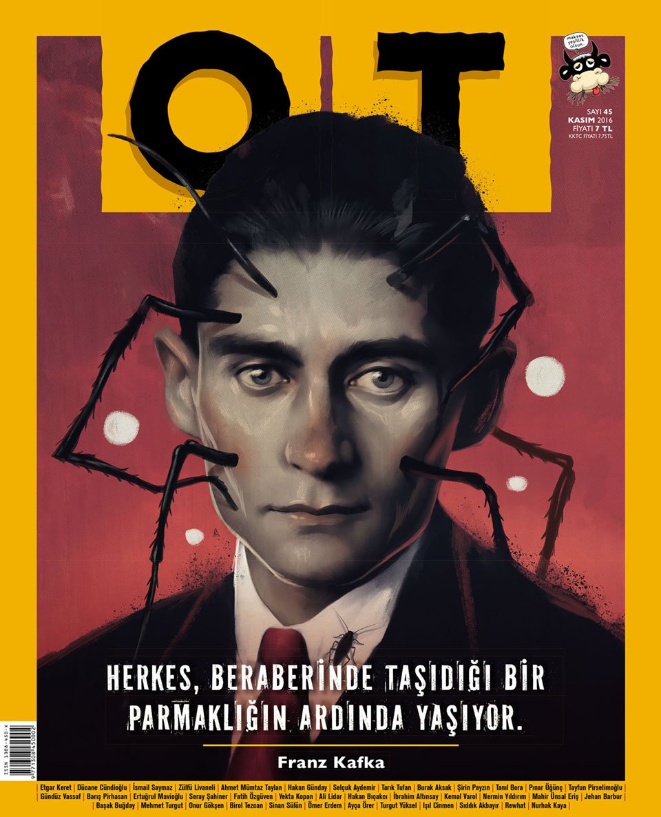 otdergi's tweet photo. Bastığın yerin iki ayağının kapladığından daha büyük olamayacağını anlamaktır mutluluk... #FranzKafka #OTdergi Kasım sayısı çıktı! https://t.co/89OMKqghwu