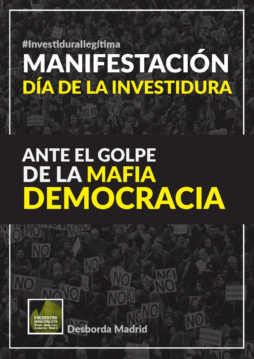 Coordinadora25S's tweet photo. Que no te engañen, la Mafia es incompatible con la verdadera democracia.
#Gürtel #ERE #Nóos
Lxs mafiosxs a PRISIÓN!
#MafiaoDemocracia https://t.co/T4umDW7WcC